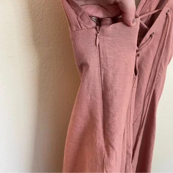 Zara | Linen Mauve Fit & Flare Dress | Size XS - Picture 10 of 13